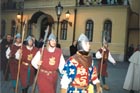 Guests are accompanied by the Knightly order of St. George from Visegrd (Hungary).