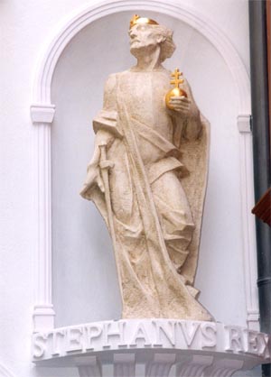 The statue of the St. Stephan the King