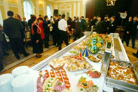 Poas recepcie v plesovej sle Dstojnckeho pavilnu sa mohli hostia oboznmi s maketou  stavieb Ndvoria Eurpy.