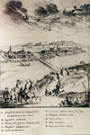Komrno poas obliehania Turkami v roku 1594. Medirytina Johanna Sibmachera, 1603.