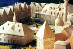 The model of the work with the Transylvanian House in the foreground.