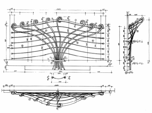 The project of the forgediron bar of the Slovak House