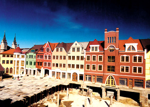 The works on the shopping centre situated on the lower square