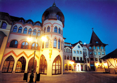 The eastern facade in the evening light