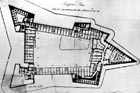 Plan of rebuilding of the old fortress in years 1827 - 1839.