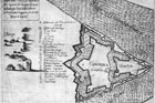 Ground - plan of old and new fortress with naming of fortification segments from the 17. century. Cut of Gaspar Bouttats according to F. Wymes.