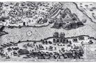 Komrno assaulted by Turkish armies in year 1594. Copperplate of Johann Sibmacher according to W. Dilich  1603.