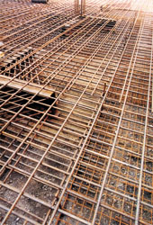 The works on the concrete reinforcement